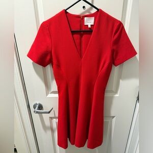 Cinq à Sept Vibrant Red Mini Dress